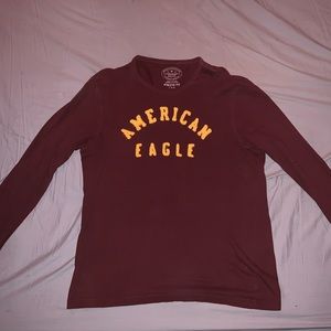 Size: L | Maroon/Yellow Athletic Fit Long Sleeve